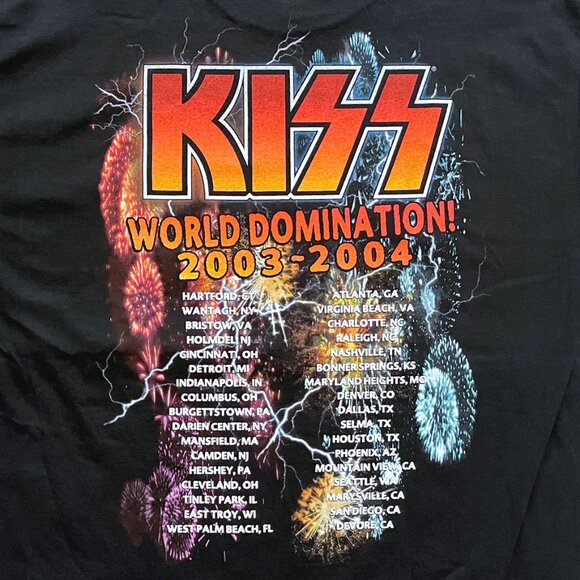 KISS "World Domination Tour 2003-2004" Tee - Picture 4 of 8